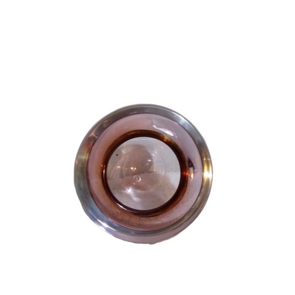 Vintage homegaard pink Glass centerpieces bowl heavy - Picture 7 of 9